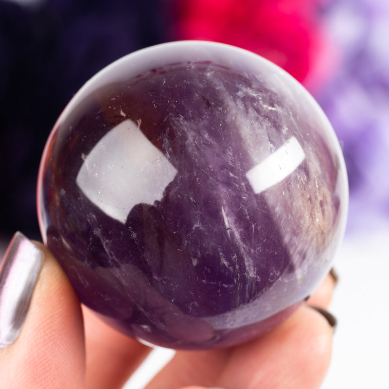 Amethyst Sphere Crystal Carvings Aquarius