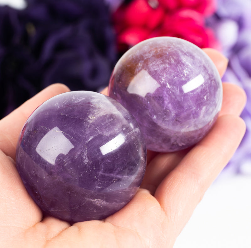 Amethyst Sphere Crystal Carvings Aquarius