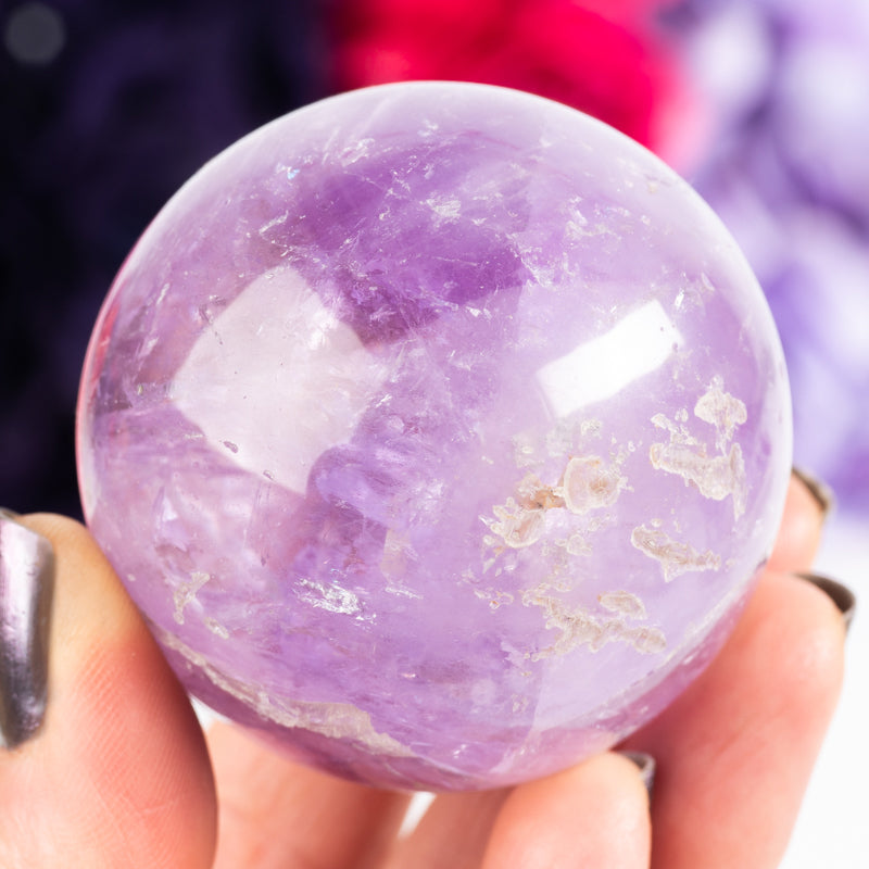 Amethyst Sphere Crystal Carvings Aquarius