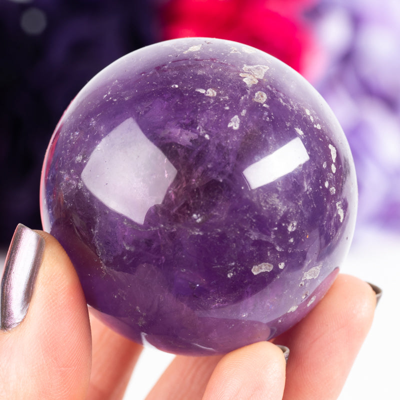 Amethyst Sphere Crystal Carvings Aquarius