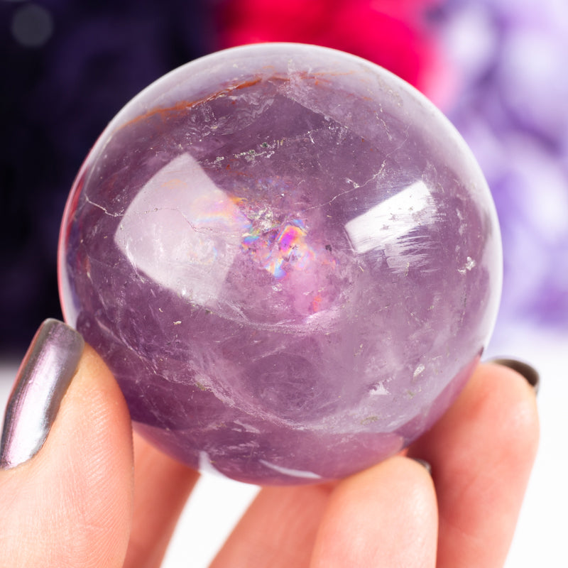 Amethyst Sphere Crystal Carvings Aquarius Medium
