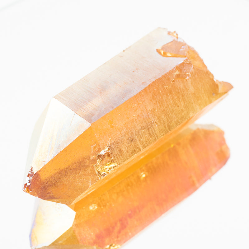Sunset Aura Quartz Point Crystal Cluster Crystal Magic