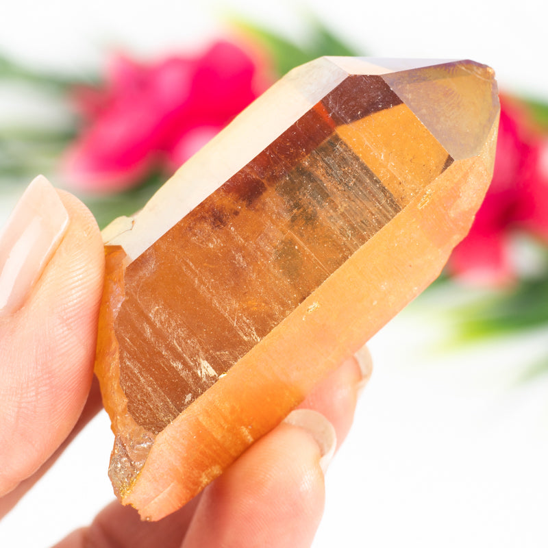 Sunset Aura Quartz Point Crystal Cluster Crystal Magic