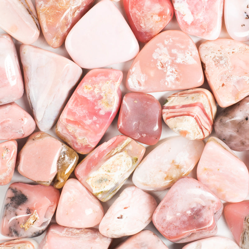 Polished Pink Opal Healing Crystals - Main Image