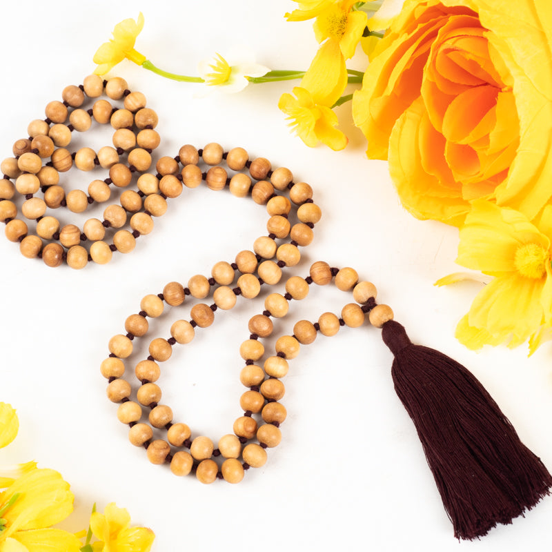 Pure Sandalwood 108 Beads Mala Jewelry: Mala Namu Baru 