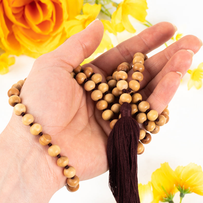 Pure Sandalwood 108 Beads Mala Jewelry: Mala Namu Baru
