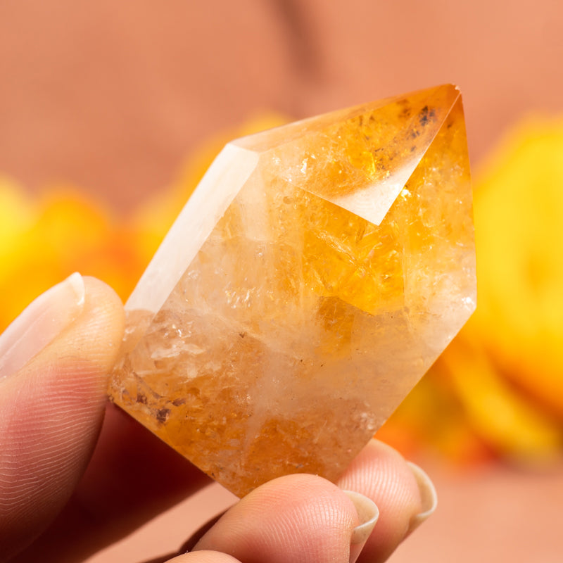 Heat Treated Citrine Natural Point Crystal Point Crystal Magic 
