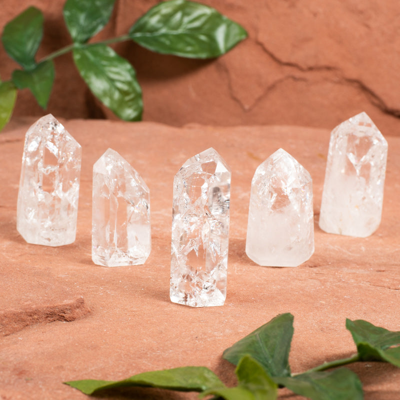 Crackle Quartz Hand-Carved Point Crystal Point Crystal Magic