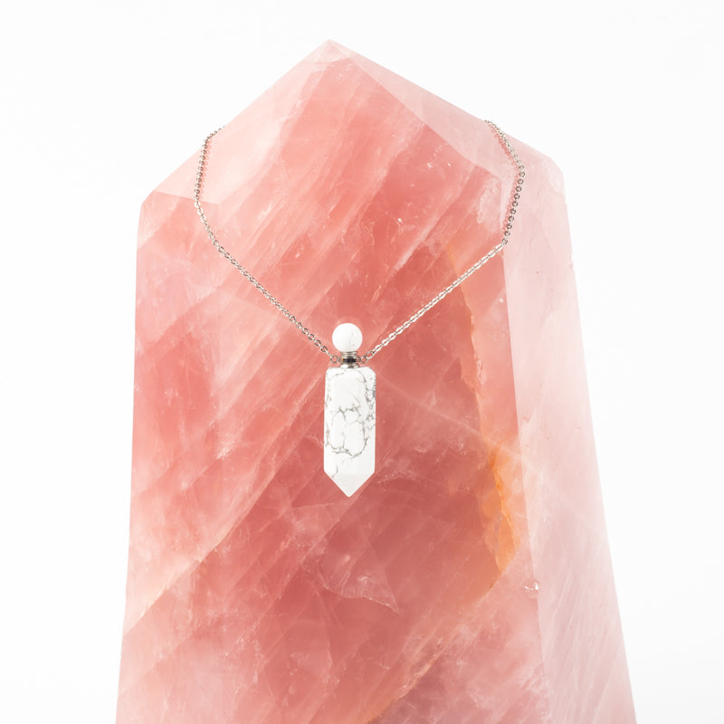 Howlite Essential Oil Holder Necklace Jewelry: Necklace Paul Jensen