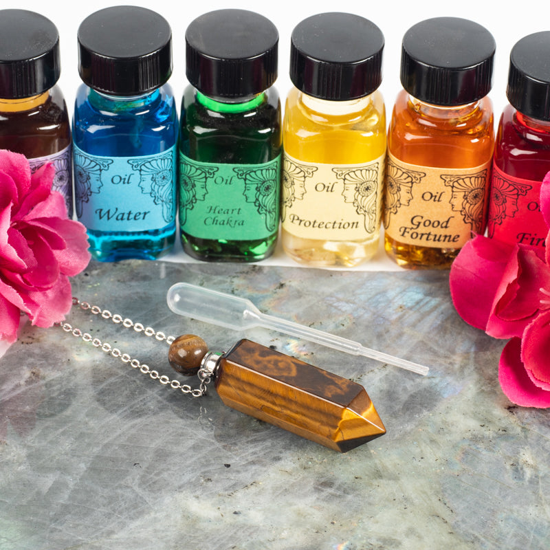 Goldstone Essential Oil Holder Necklace Jewelry: Necklace Crystal Magic