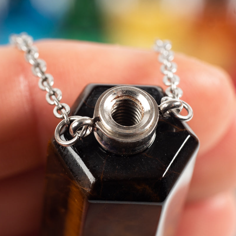 Goldstone Essential Oil Holder Necklace Jewelry: Necklace Crystal Magic