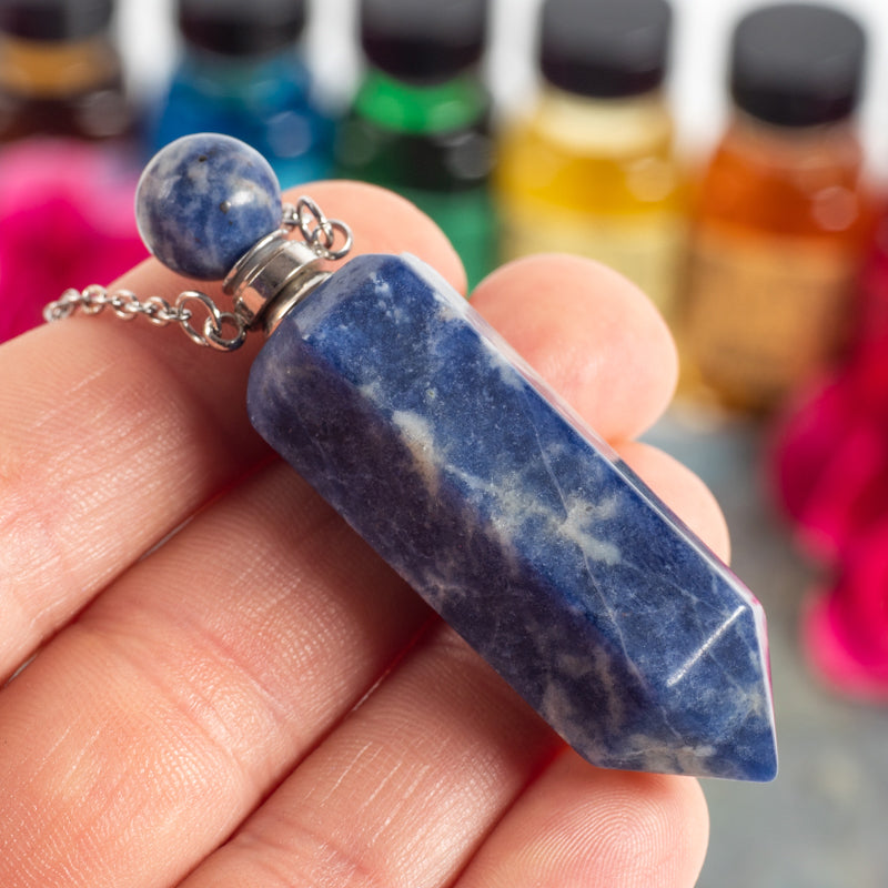 Sodalite Essential Oil Holder Necklaces Jewelry: Necklace Crystal Magic 
