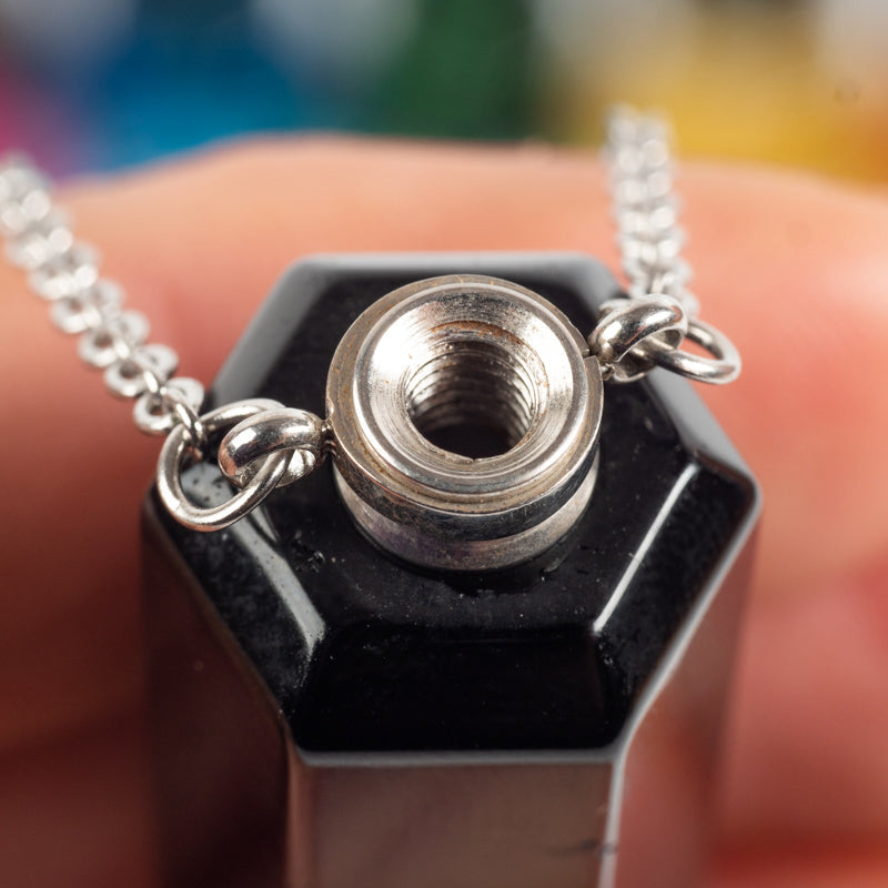 Black Obsidian Essential Oil Holder Necklace Jewelry: Necklace Crystal Magic