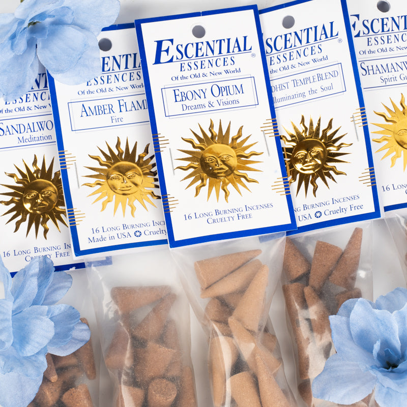 Escential Essences Incense Cones Incense Escential Essences Ebony Opium