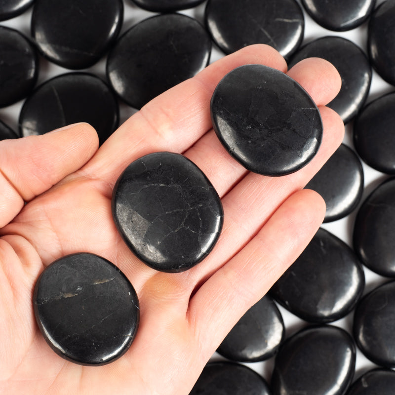 Shungite Palm Stone Crystal Palm Stones Crystal Magic Small