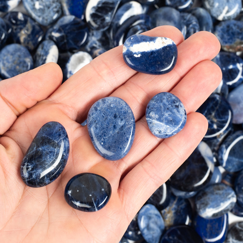 Sodalite Palm Stone Crystal Palm Stones Crystal Magic Edged Small