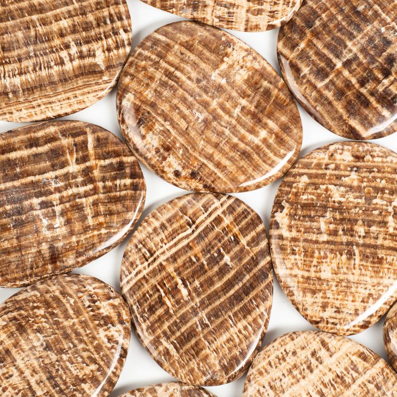 Brown Aragonite Palm Stone Crystal Palm Stones Crystal Magic