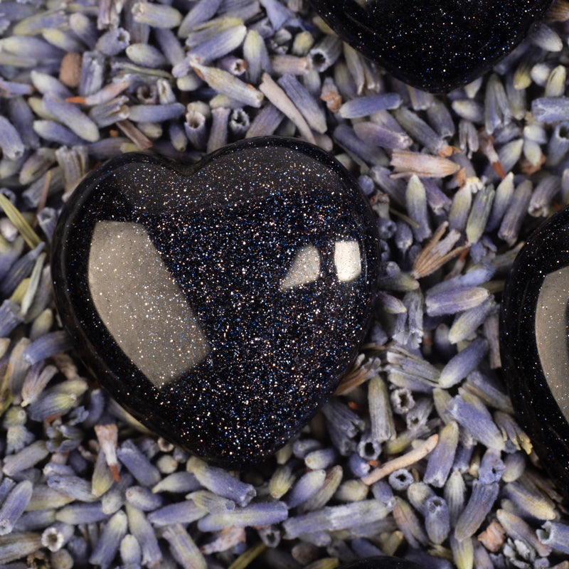 Blue Goldstone Heart Crystal Heart Crystal Magic