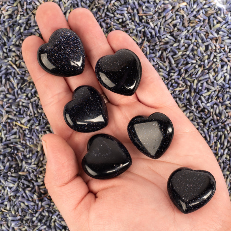 Blue Goldstone Heart Crystal Heart Crystal Magic