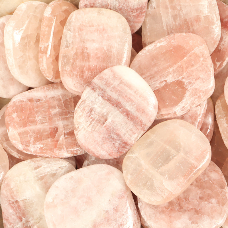 Strawberry Calcite Palm Stone Crystal Palm Stones Crystal Magic