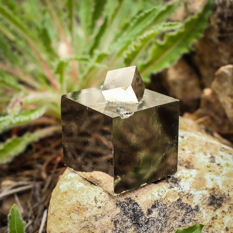 Natural Pyrite Cube
