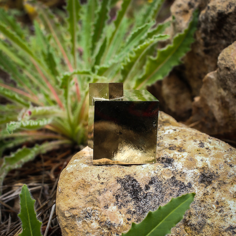 Natural Pyrite Cube