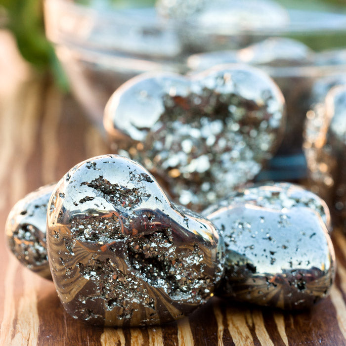 Pyrite Heart Crystal Heart Crystal Magic
