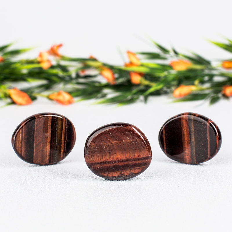 Red Tiger's Eye Palm Stone Crystal Palm Stones Crystal Magic