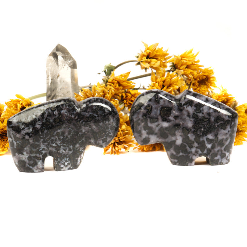 Mystic Merlinite Buffalo Crystal Carvings Crystal Magic