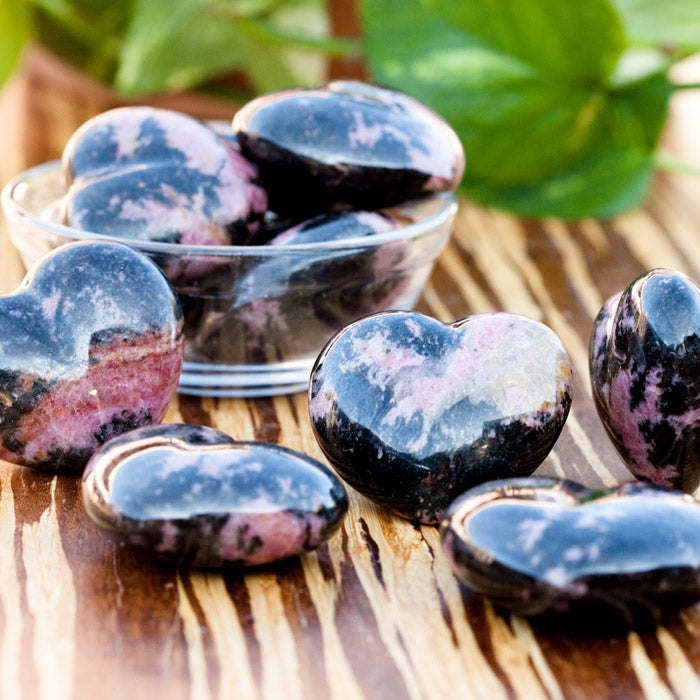 Rhodonite Heart Crystal Heart Aries