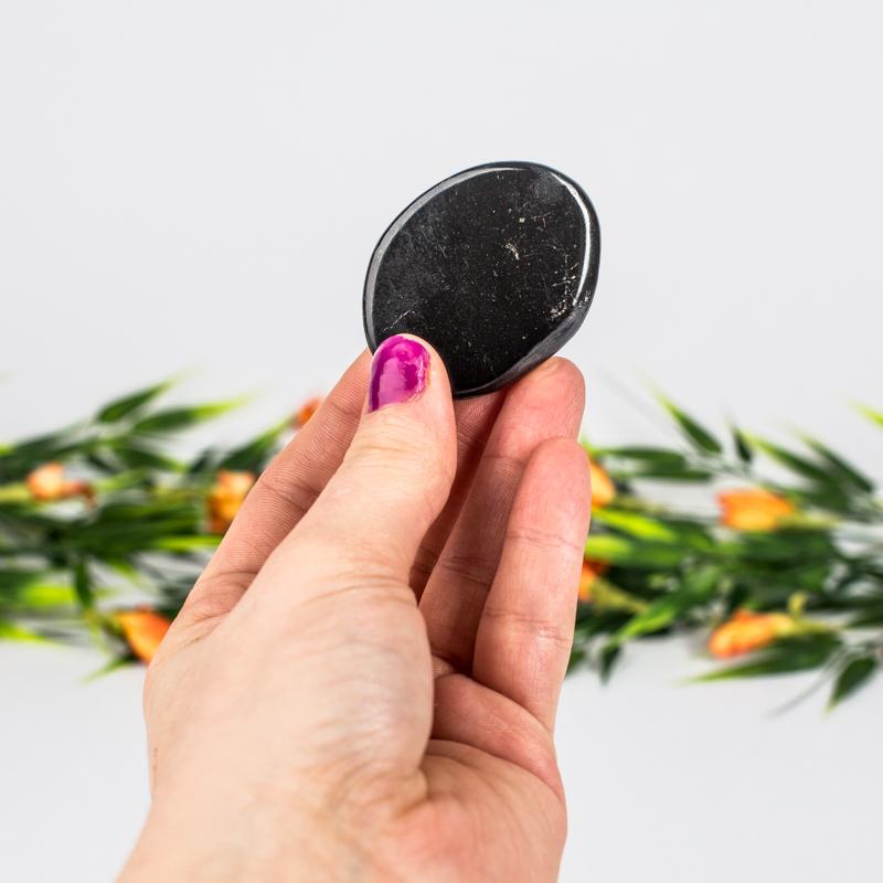 Shungite Palm Stone Crystal Palm Stones Crystal Magic Flat