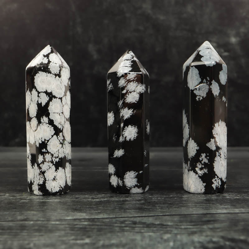 Snowflake Obsidian Point