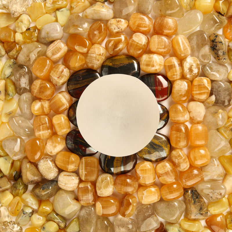 Solar Plexus Chakra Stone Bundle Crystal Bundle Crystal Magic online Selenite Bowl