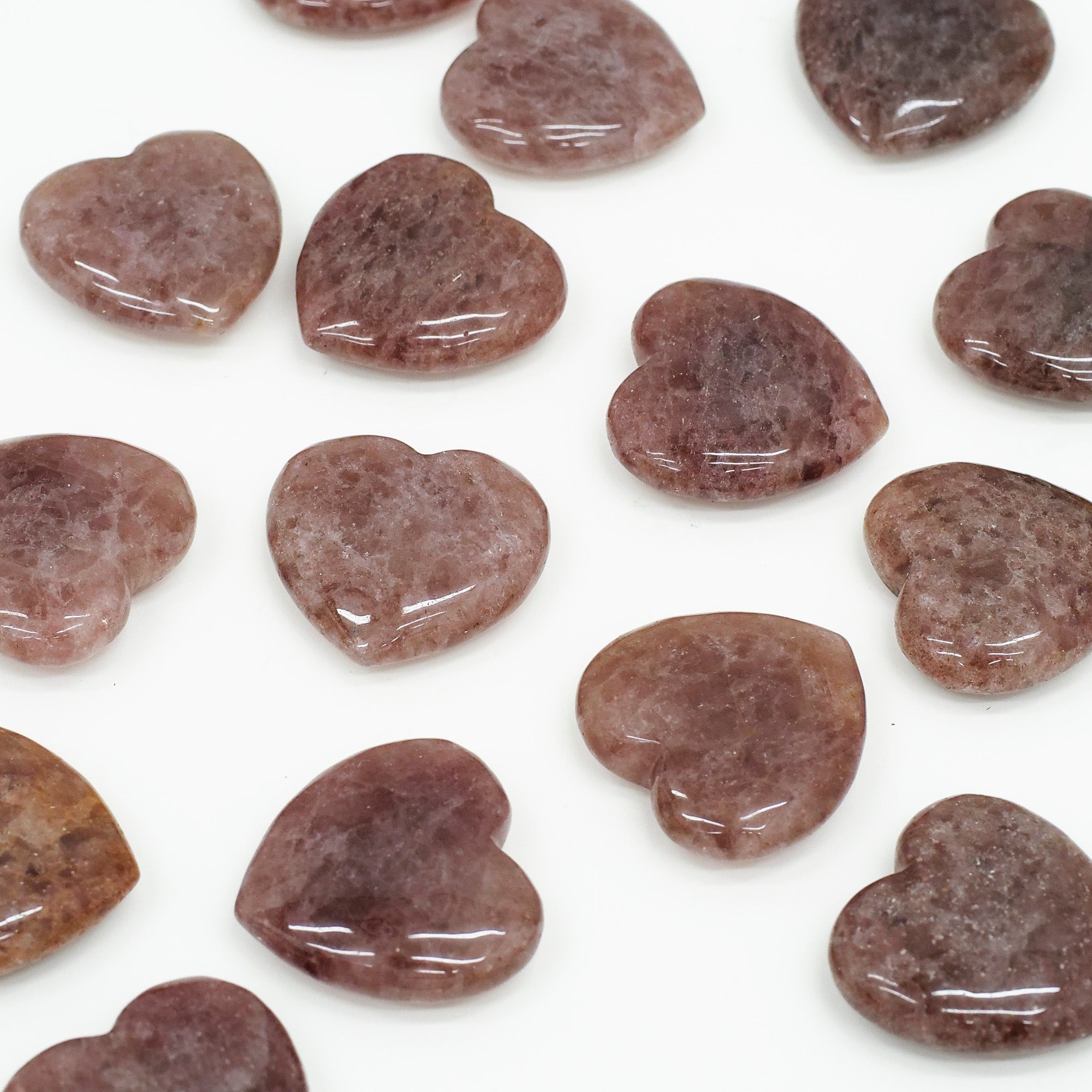 Strawberry Quartz Heart Crystal Heart Crystal Magic