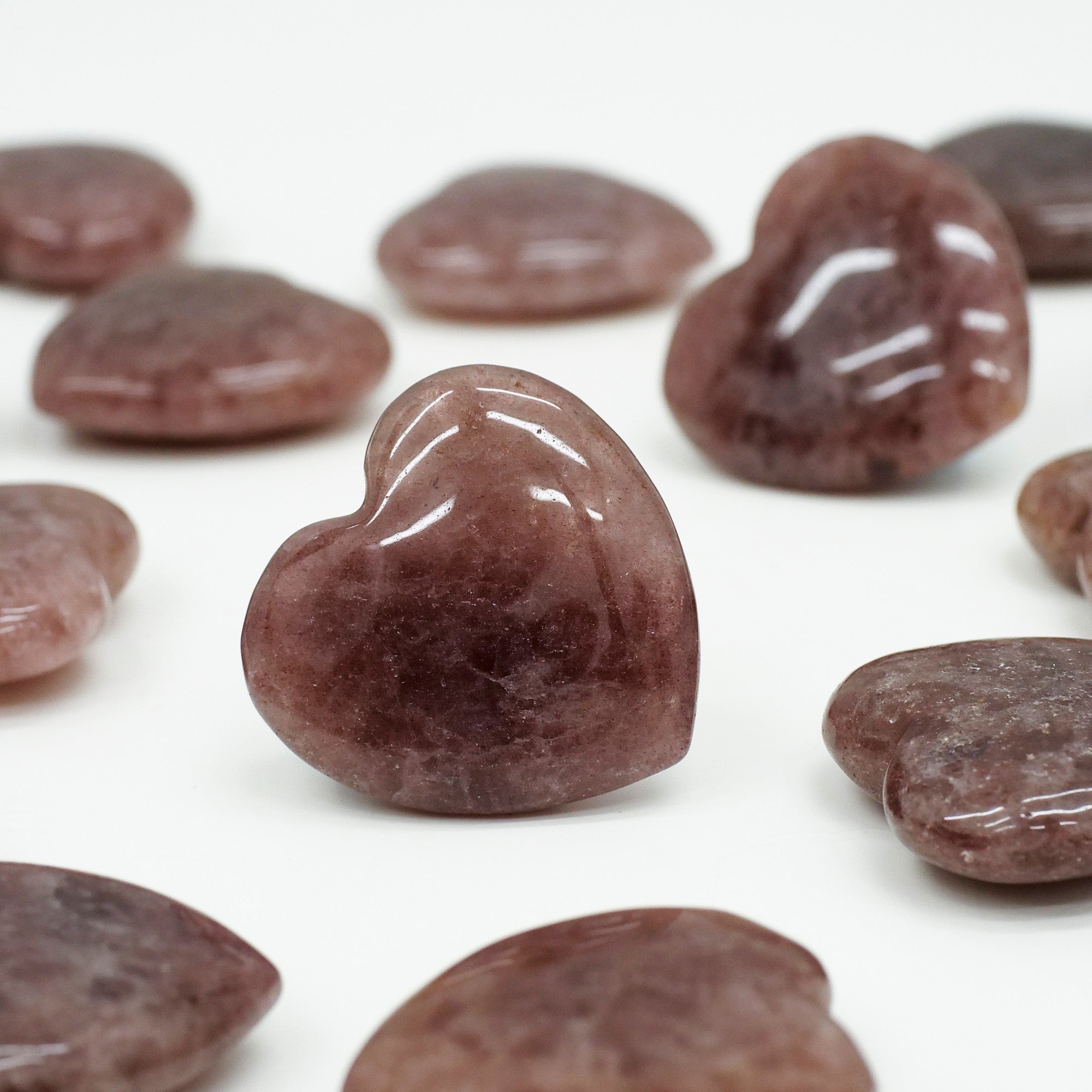 Strawberry Quartz Heart Crystal Heart Crystal Magic