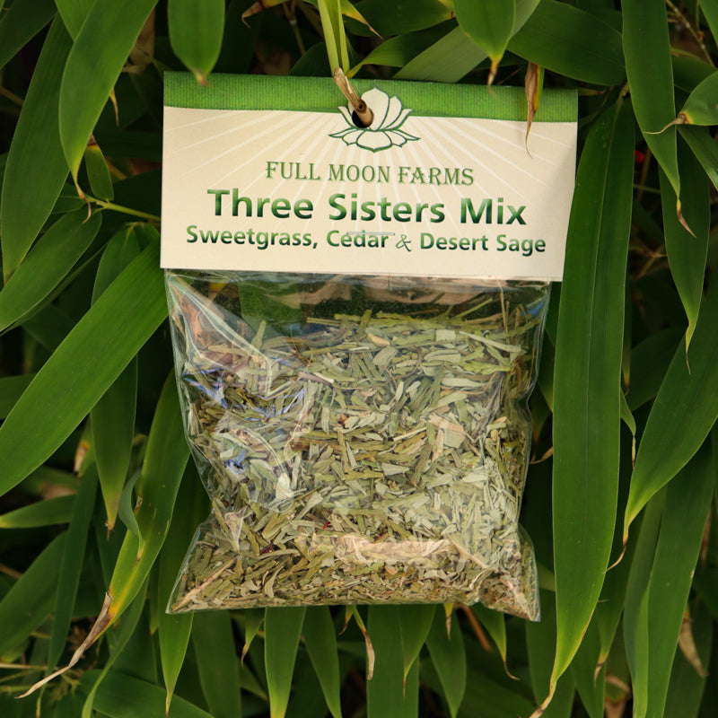 Three Sisters Mix- Sweetgrass, Cedar, & Desert Sage Incense Full Moon Farms 