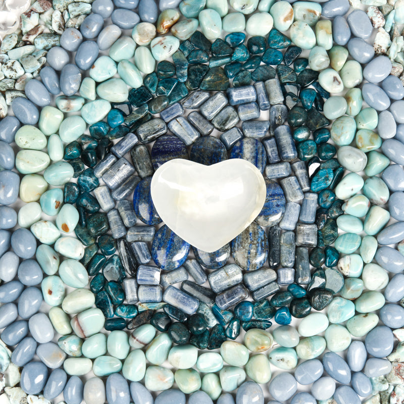 Throat Chakra Stone Bundle Crystal Bundle Crystal Magic online White Onyx Bowl