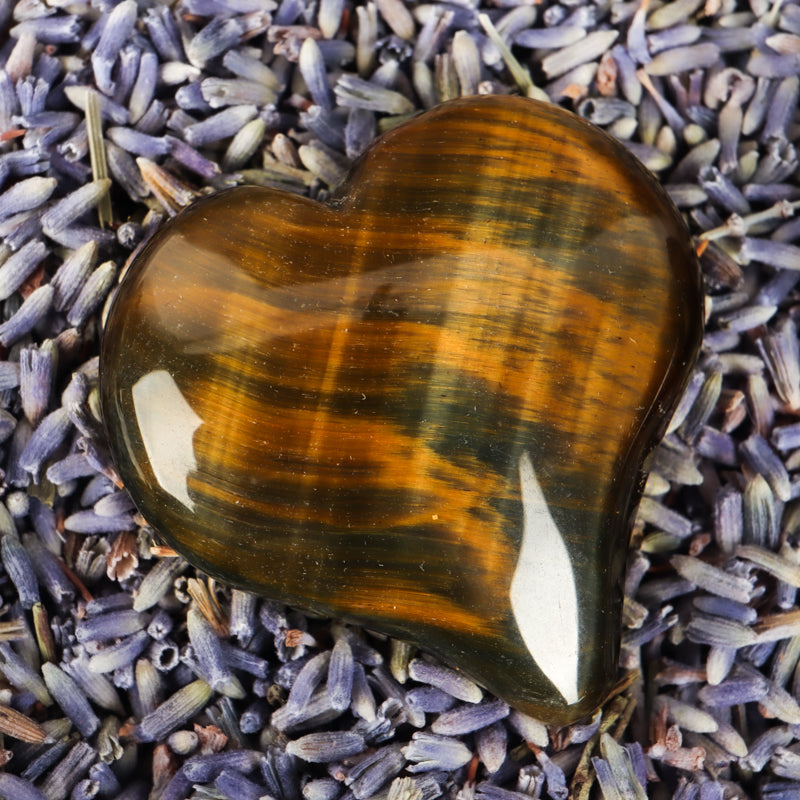 Tiger's Eye Heart Crystal Heart Crystal Magic Large