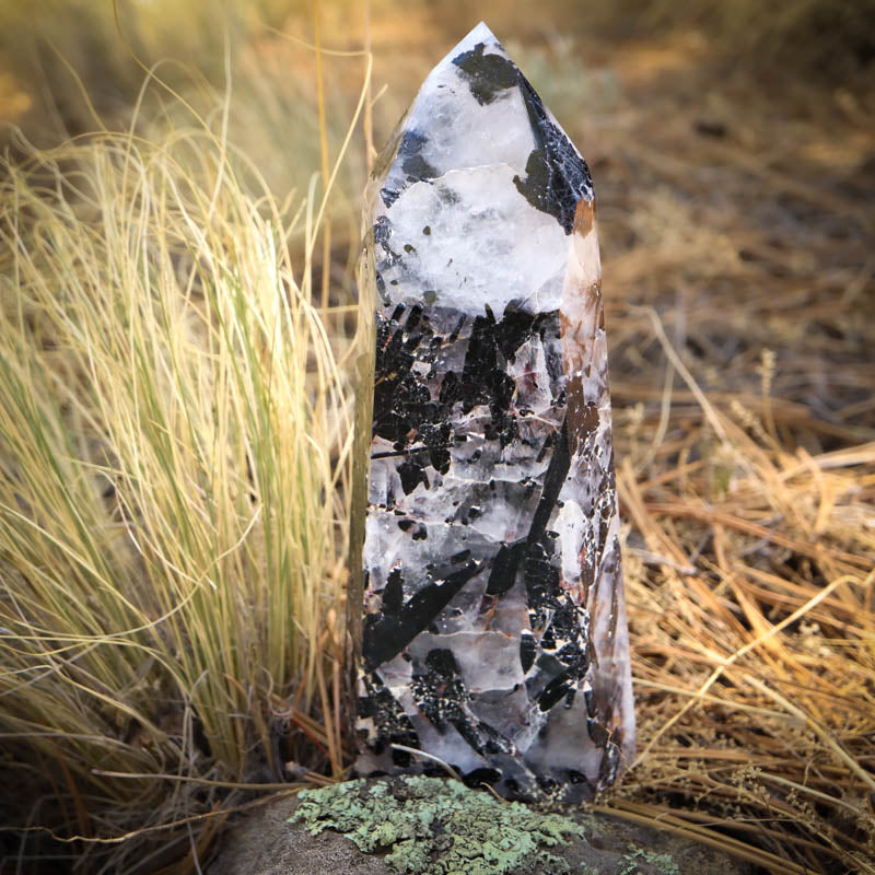 Quartz With Hematite Crystal Point