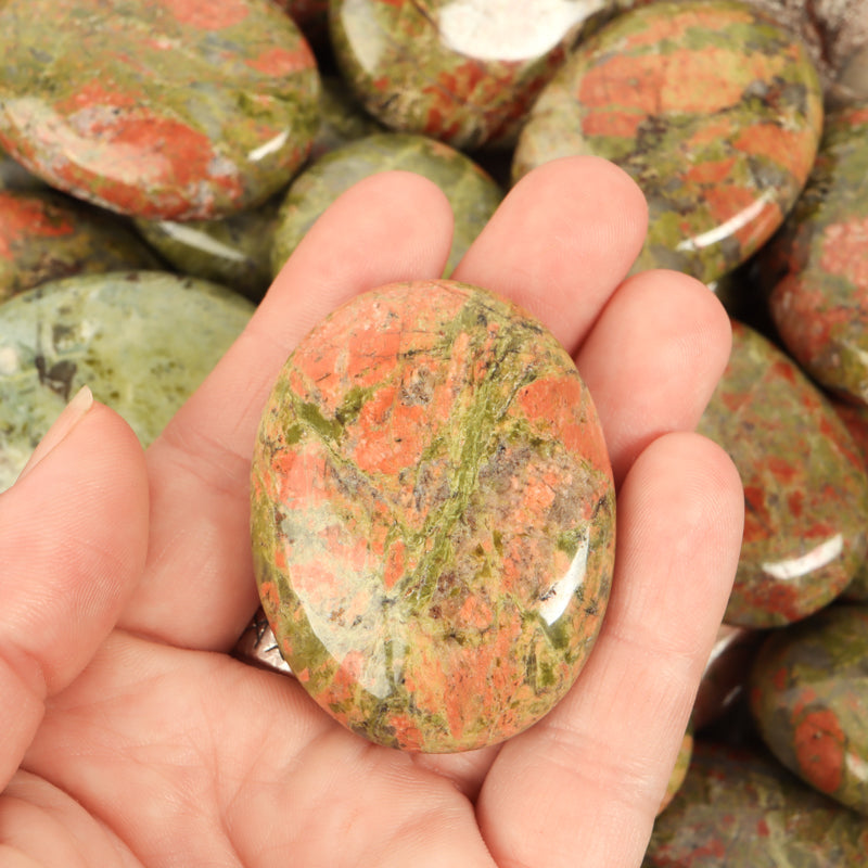 Unakite Palm Stone Crystal Palm Stones Crystal Magic Pillow
