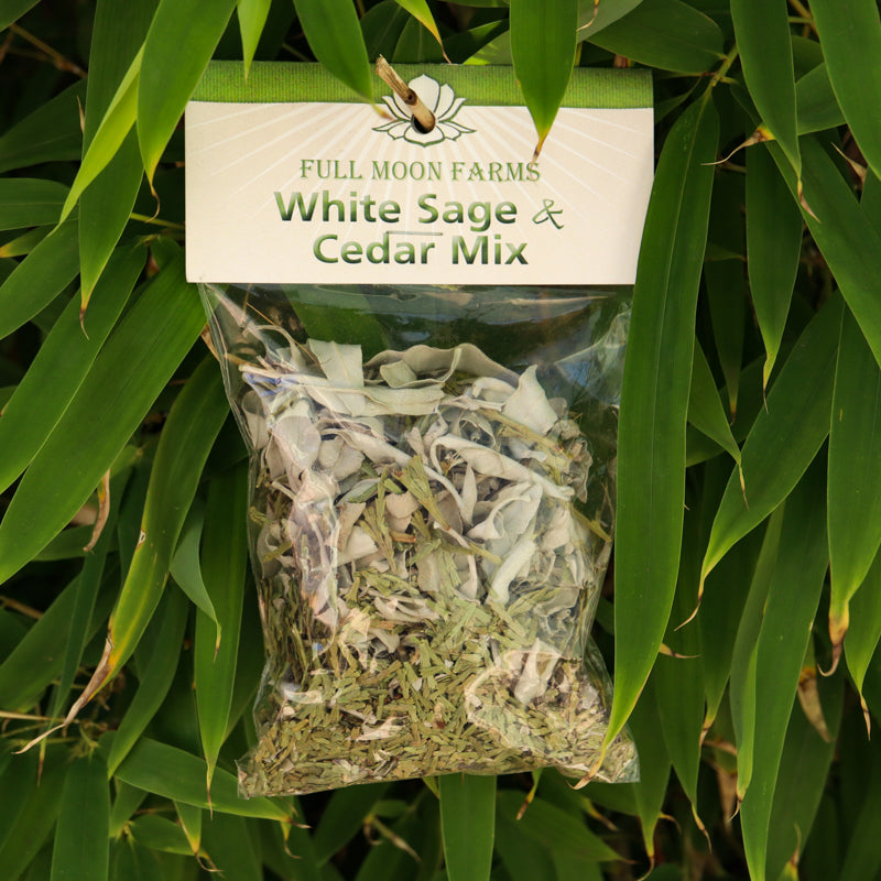 White Sage & Cedar Mix Incense Full Moon Farms
