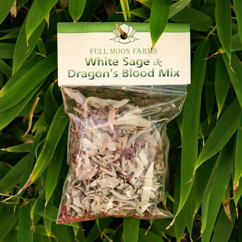 White Sage & Dragon's Blood Mix Incense Full Moon Farms 