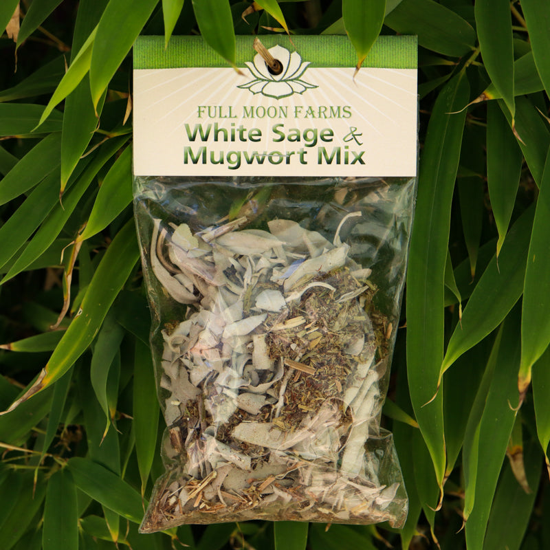 White Sage & Mugwort Mix Incense Full Moon Farms