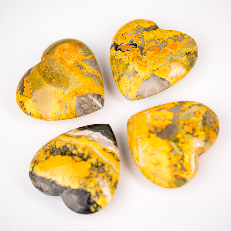 Bumblebee Jasper Heart Crystal Heart Cancer Sign
