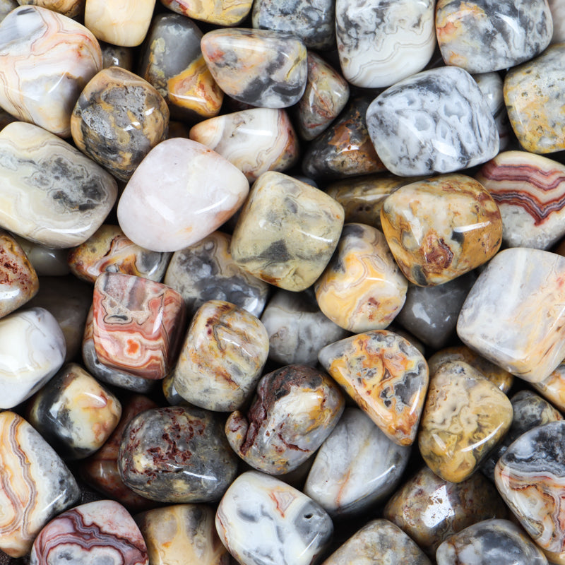Crazy Lace Agate Tumbled Crystal Tumbled Aries