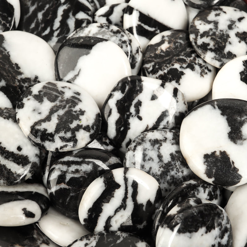 Zebra Jasper Palm Stone