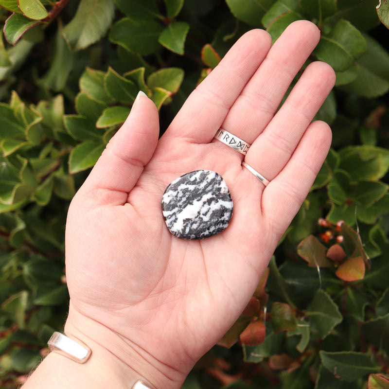 Zebra Jasper Palm Stone