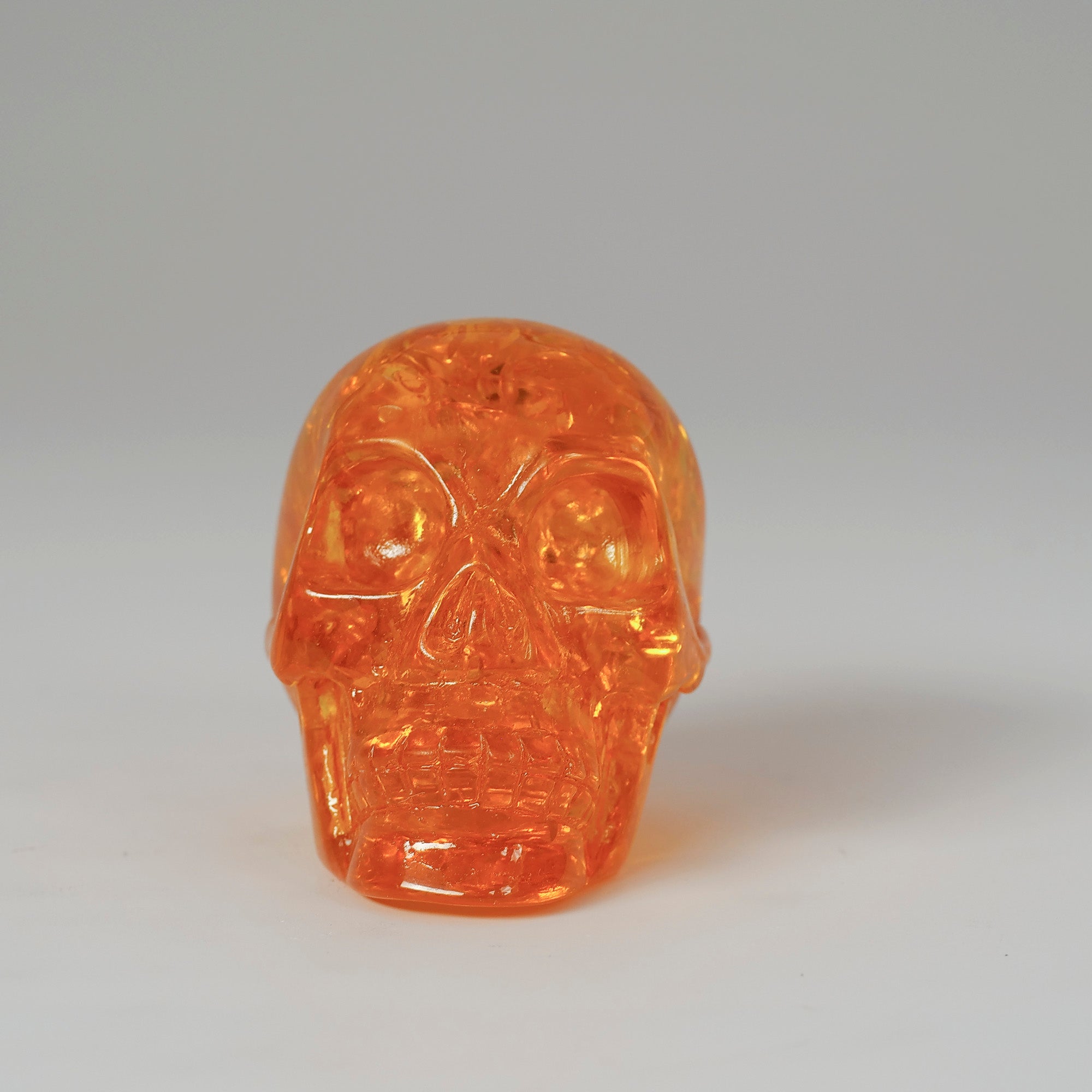 Reconstructed Amber Skull Crystal Skull Aries