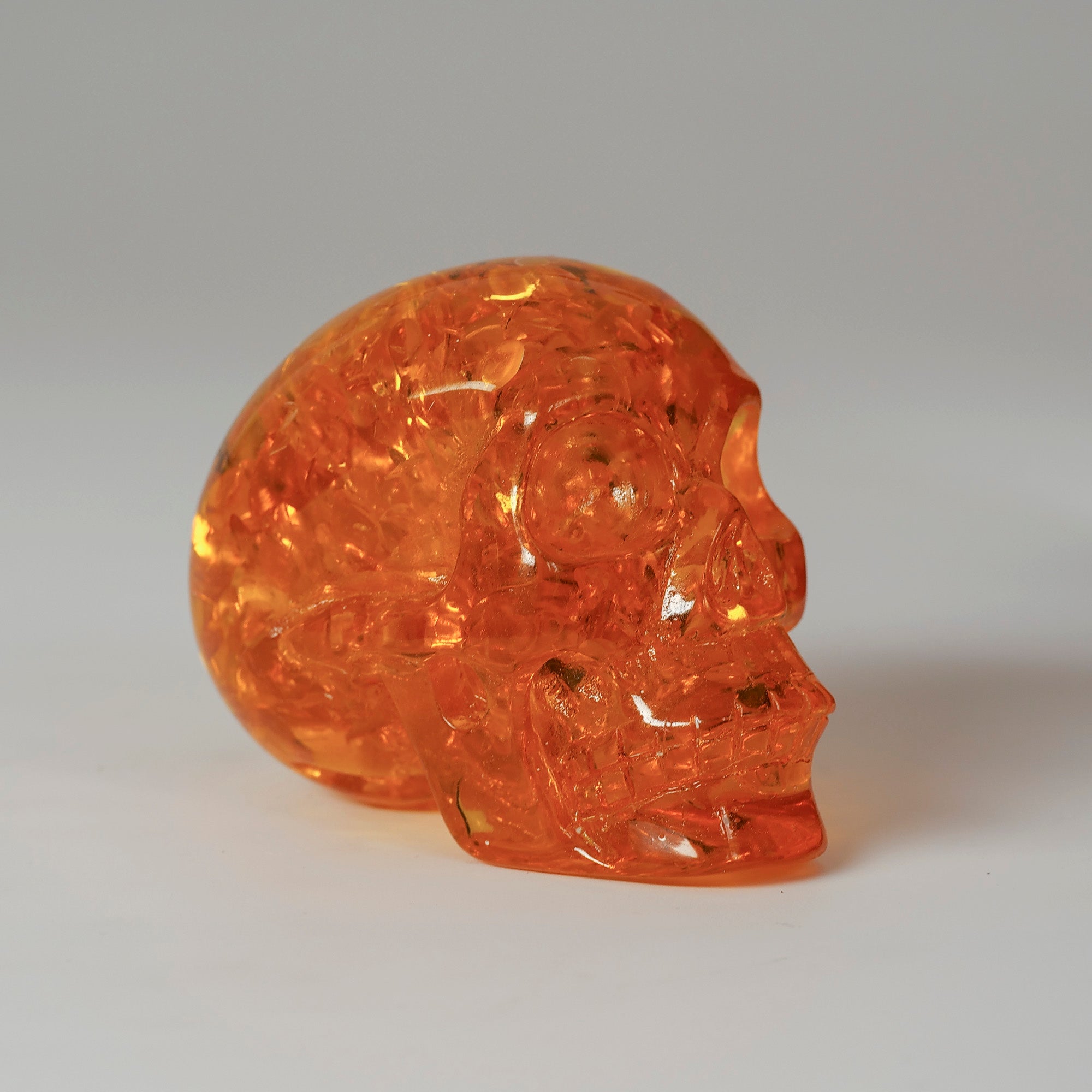 Reconstructed Amber Skull Crystal Skull Aries