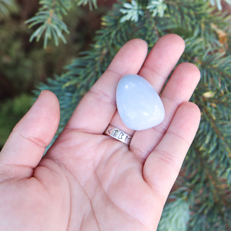 Angelite Tumbled Crystal Tumbled Aquarius